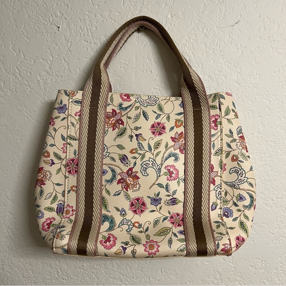 Minton Cream Floral Mini Tote style Hand bag - Picture 3 of 9